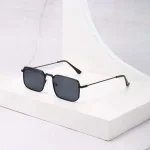 DKS04694 Flexible & Comfortable Polycarbonate Anti Reflection Stylish Full Black Sunglass With High Quality Metal & Fiber Frame For Men