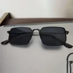 DKS04694 Flexible & Comfortable Polycarbonate Anti Reflection Stylish Full Black Sunglass With High Quality Metal & Fiber Frame For Men - Image 2