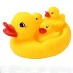 4pcs-Floating Duck Bath Toys with Squeezing sound