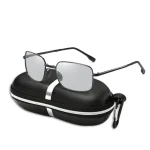 LouisWill Photochromic Sunglasses Foldable Men Women Polarized Chameleon Glasses Driving Goggles Anti-glare Sun Glasses Night Vision Lens UV Protection Chic Retro Sun glasses