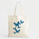 Butterfly design tope handel tote bag