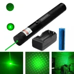 Green Rechargeable Laser Pointer Laser Light Adjustable Focus (Professional) - Laser Light