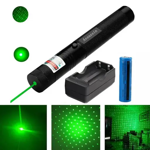 P-73.1 Green Rechargeable Laser Pointer Laser Light Adjustable Focus (Professional) - Laser Light - Image 1